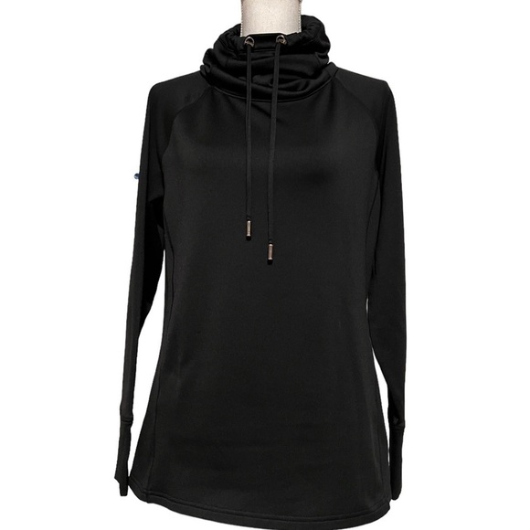 ATHLETA WOMENS PULLOVER BLACK ATHLETIC TOP SIZE MEDIUM - Picture 1 of 10